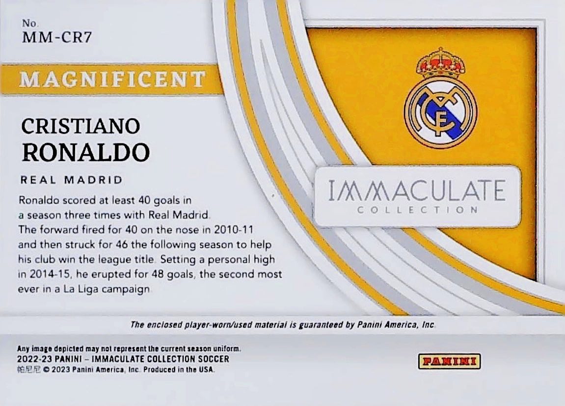 2022-23 CRISTIANO RONALDO MAGNIFICENT #MM-CR7