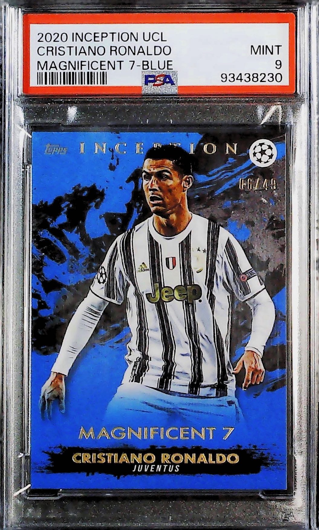 2020 TOPPS INCEPTION UEFA CHAMPIONS LEAGUE CRISTIANO RONALDO MAGNIFICENT 7-BLUE