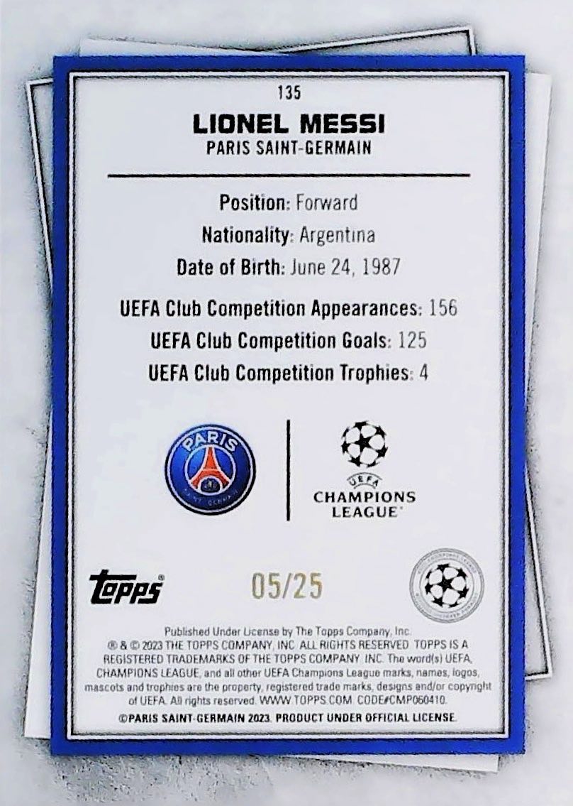 2023 LIONEL MESSI SUPERSTARS #135