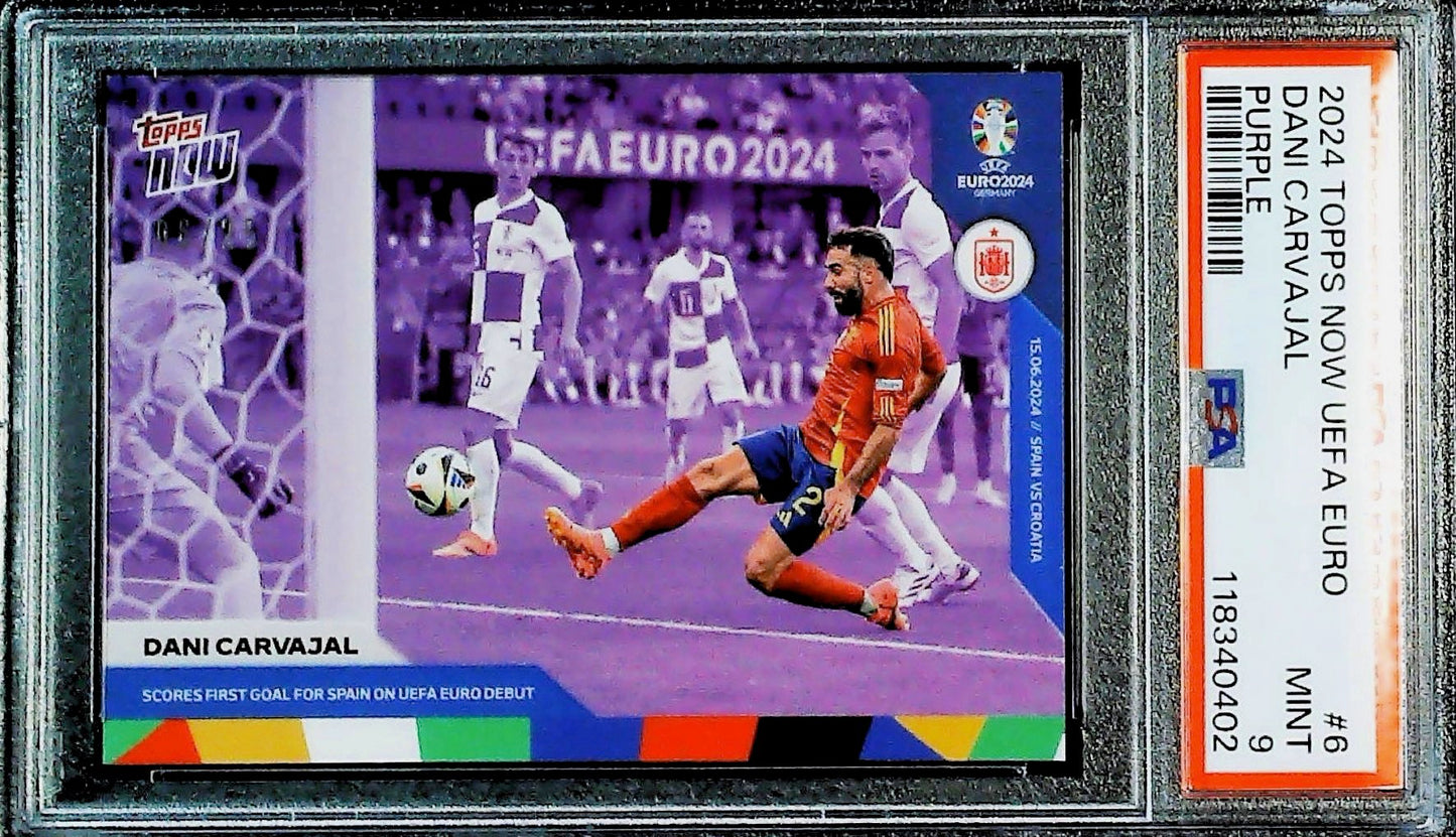 2024 TOPPS NOW UEFA EURO #6 DANI CARVAJAL PURPLE