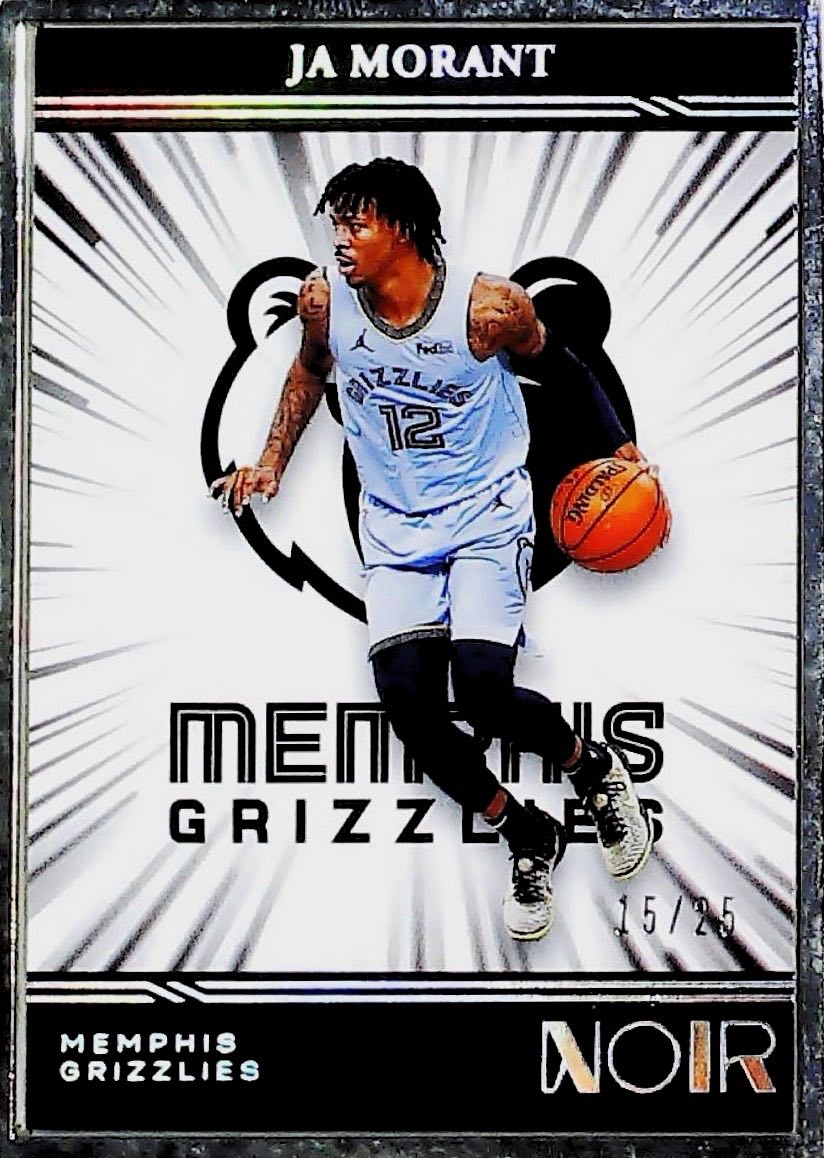 2020-21 JA MORANT GOLD FRAMED NOIR #208