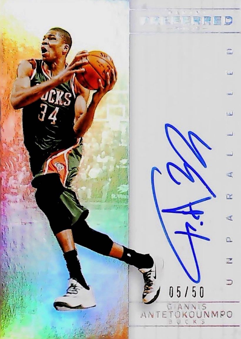 2014-15 GIANNIS ANTETOKOUNMPO PREFERRED AUTOGRAPH #518