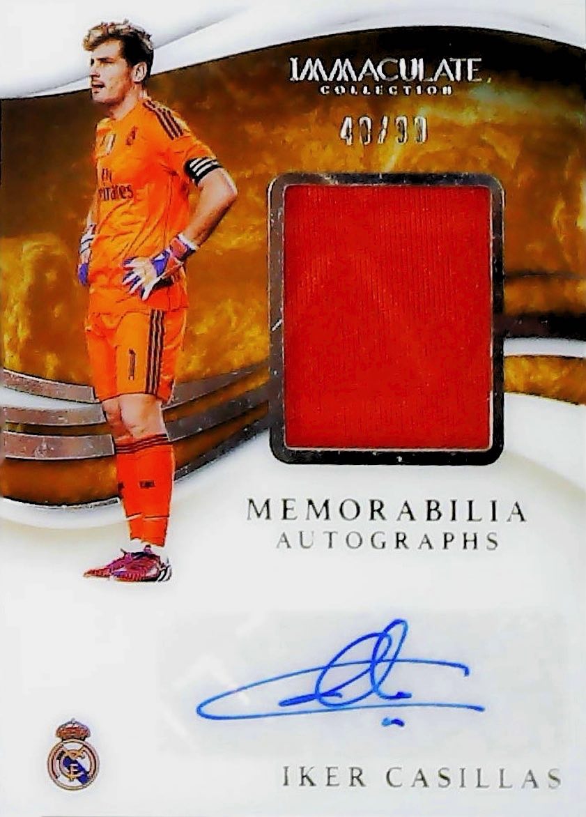 IKER CASILLAS IMMACULATE MEMORABILIA AUTOGRAPHS /99 #MA-IC