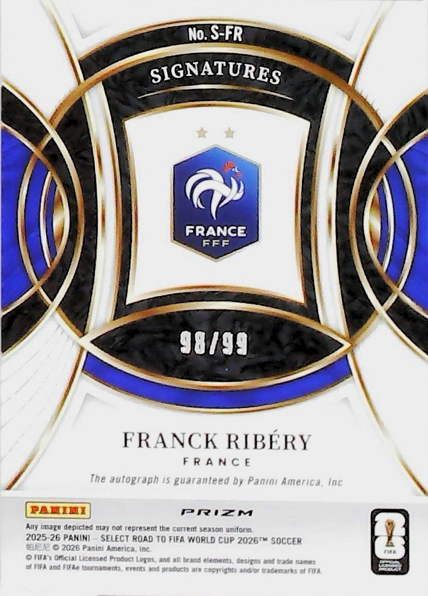 FRANCK RIBERY SELECT AUTOGRAPH /99 #S-FR