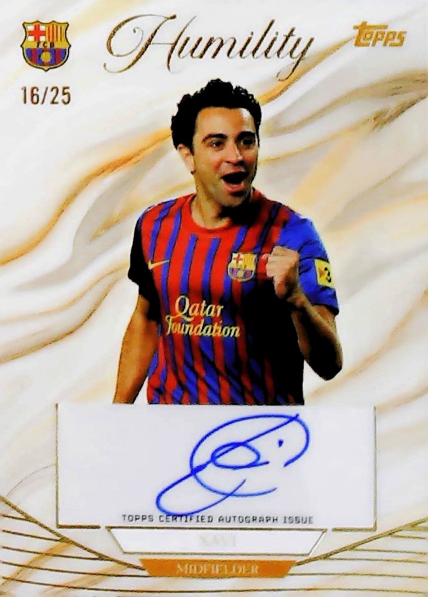 XAVI HERNANDEZ HUMILITY AUTOGRAPH /25 #BI-XH