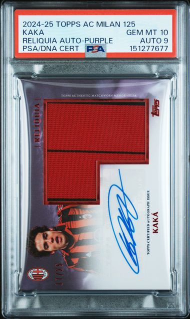 2024 TOPPS AC MILAN 125 ANNIVERSARIO RELIQUIA AUTOGRAPHS KAKA RELIQUIA AUTO-PURPLE