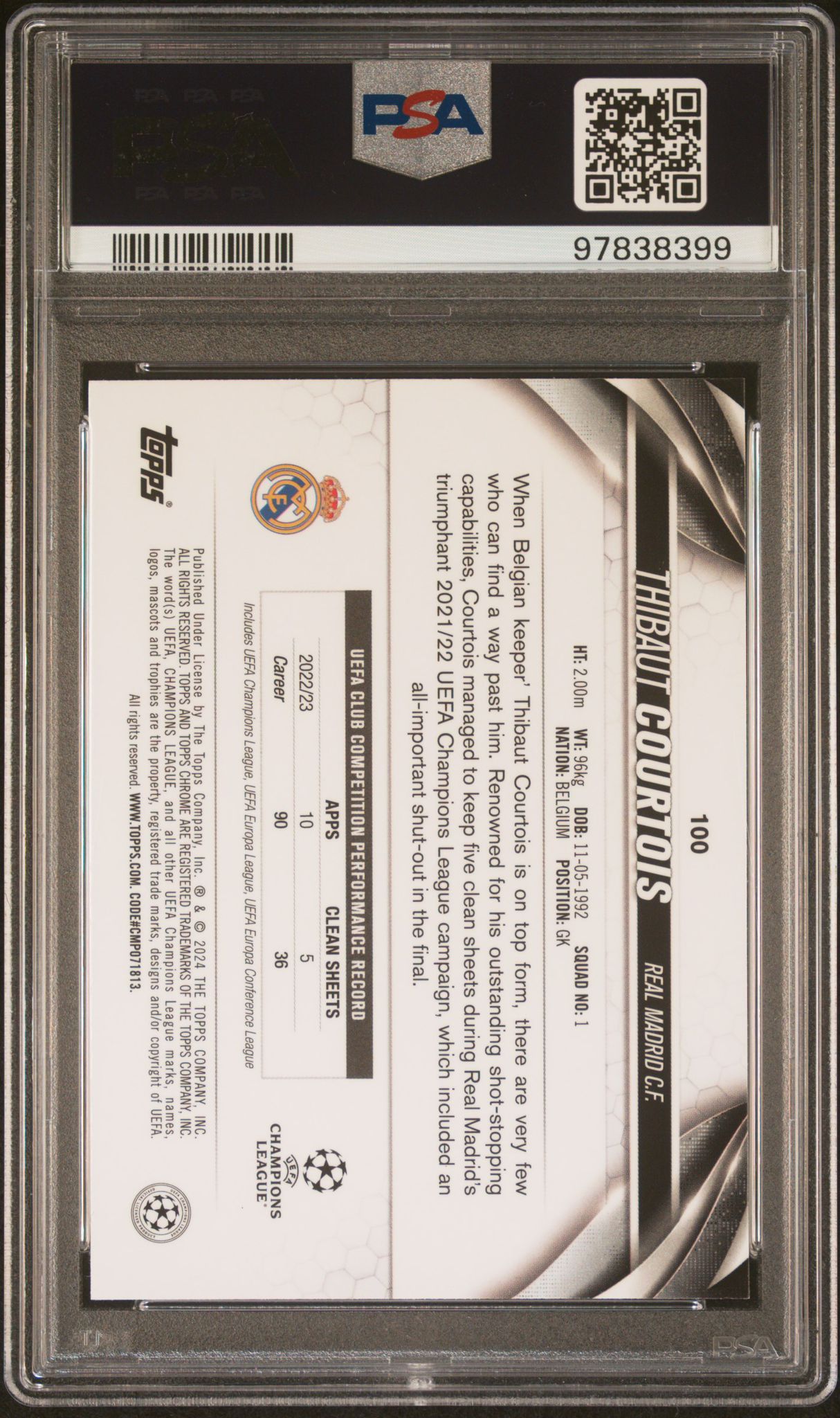 COURTOIS PSA 8 GOLD LAVA