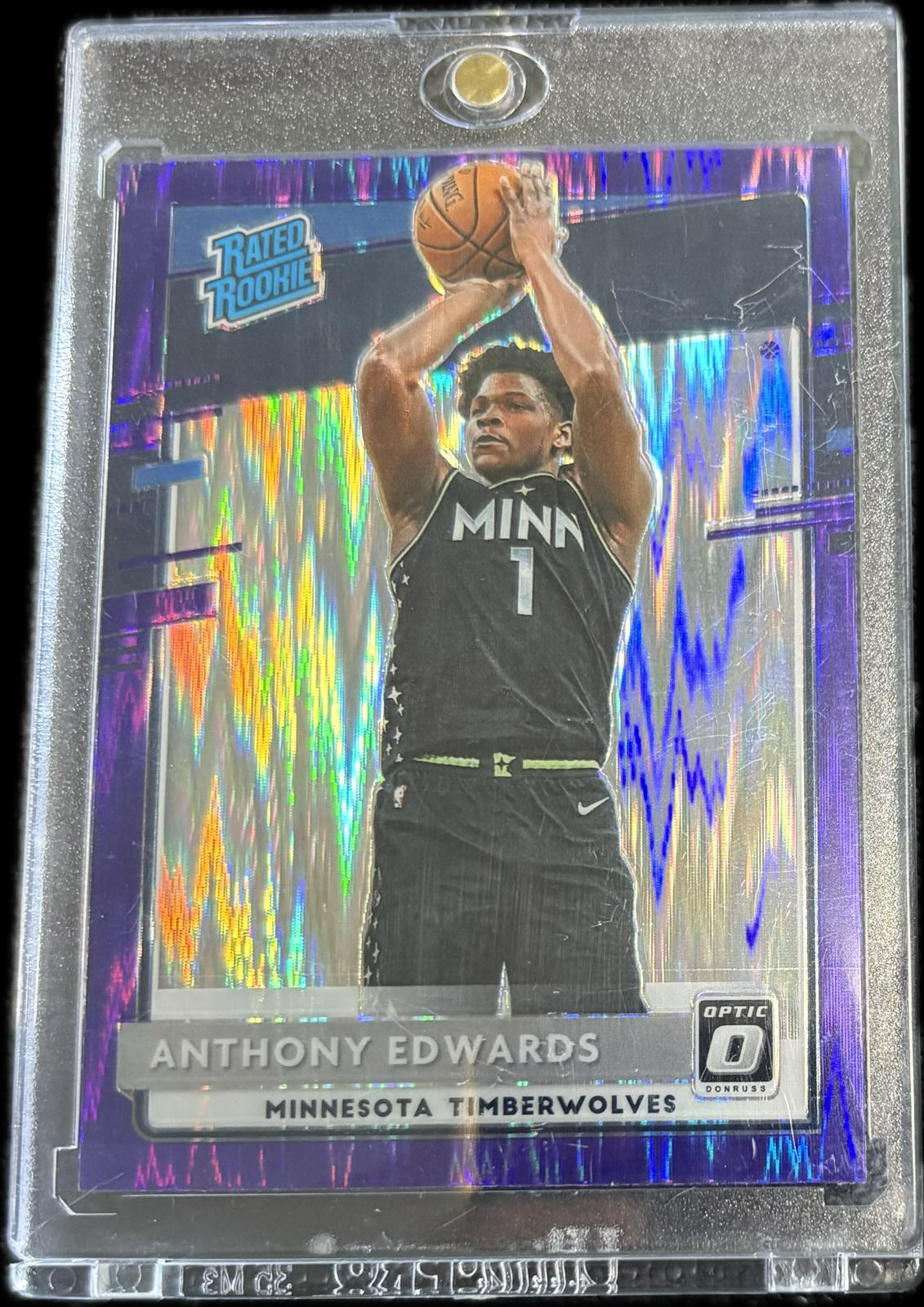 ANTHONY EDWARDS RATED ROOKIE PURPLE