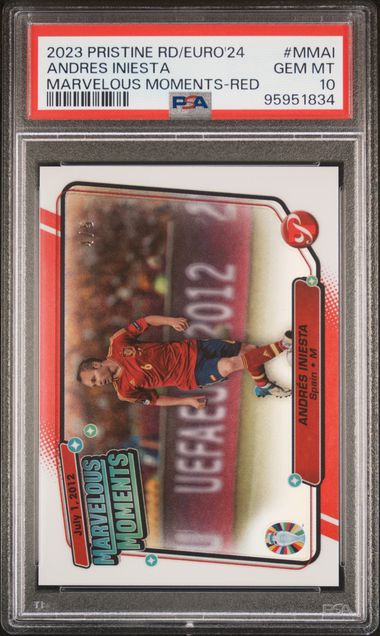 2023 TOPPS PRISTINE ROAD TO UEFA EURO 2024 MARVELOUS MOMENTS #MMAI ANDRES INIESTA MARVELOUS MOMENTS-RED