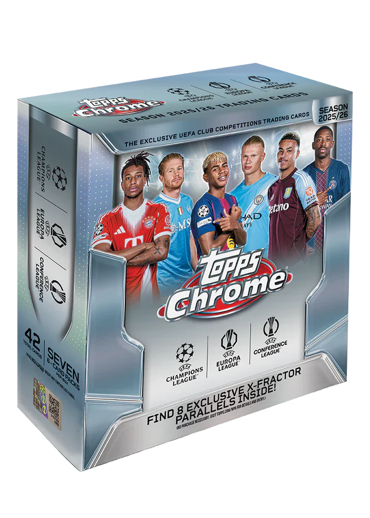 Topps Chrome UEFA Club Competitions 2025-26 - Mega Box