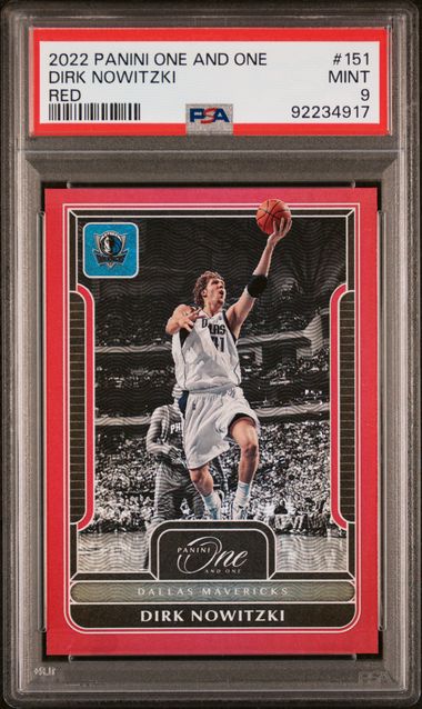 2022 PANINI ONE AND ONE #151 DIRK NOWITZKI RED
