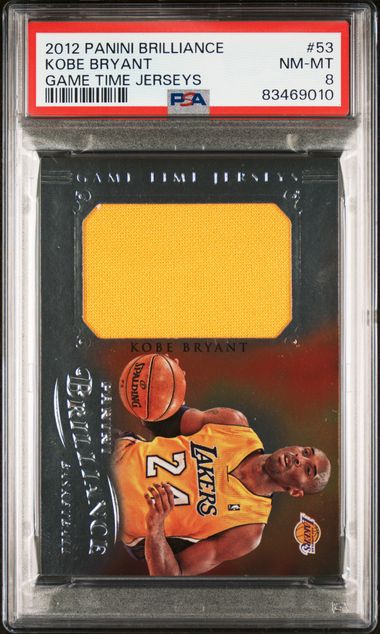 2012 PANINI BRILLIANCE GAME TIME JERSEYS #53 KOBE BRYANT GAME TIME JERSEYS