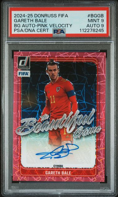 2024-25 PANINI DONRUSS FIFA THE BEAUTIFUL GAME AUTOGRAPHS #BGGB GARETH BALE BG AUTO-PINK VELOCITY