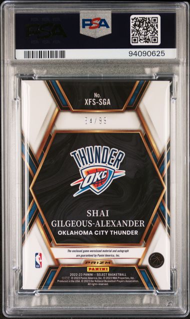 2022 PANINI SELECT X-FACTOR MEMORABILIA SIGNATURE #XFSSGA S. GILGEOUS-ALEXANDER