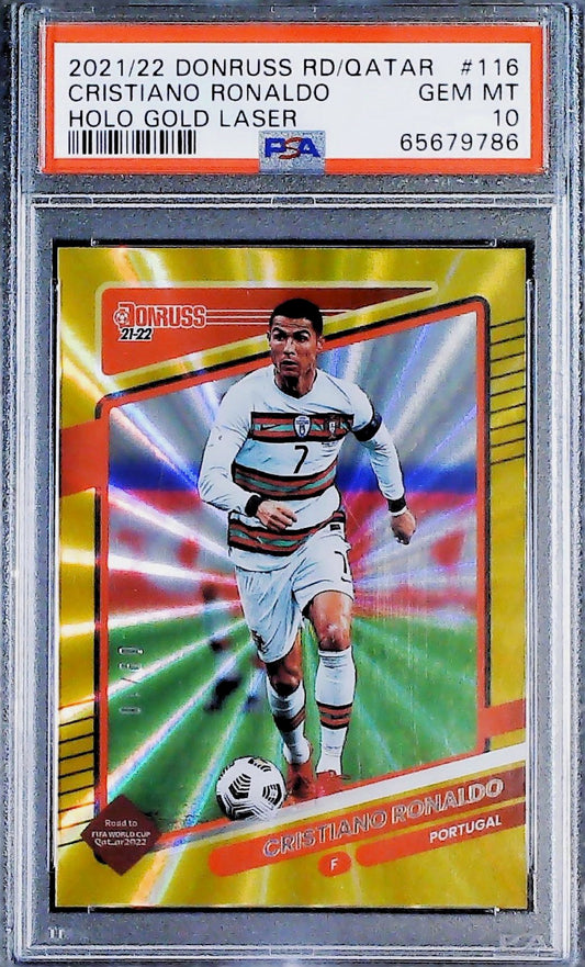Cristiano Ronaldo Gold Laser Donruss PSA 10
