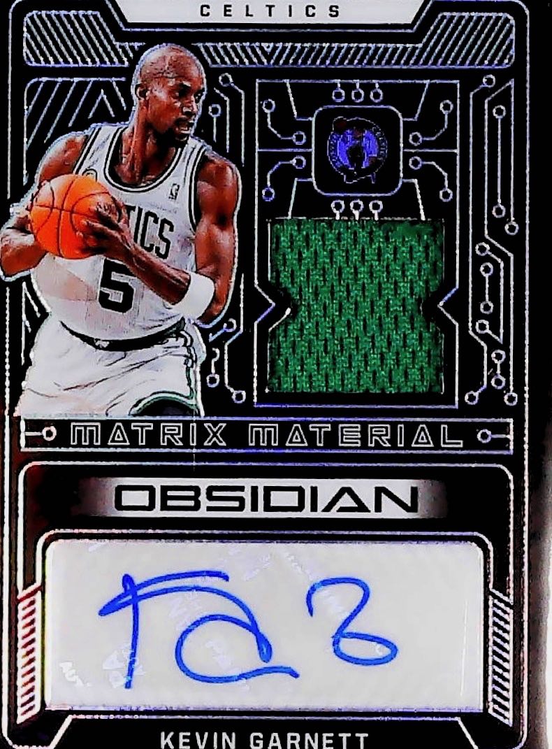 Kevin Garnett Matrix Material/ 75 Autógrafo/Memorabilia