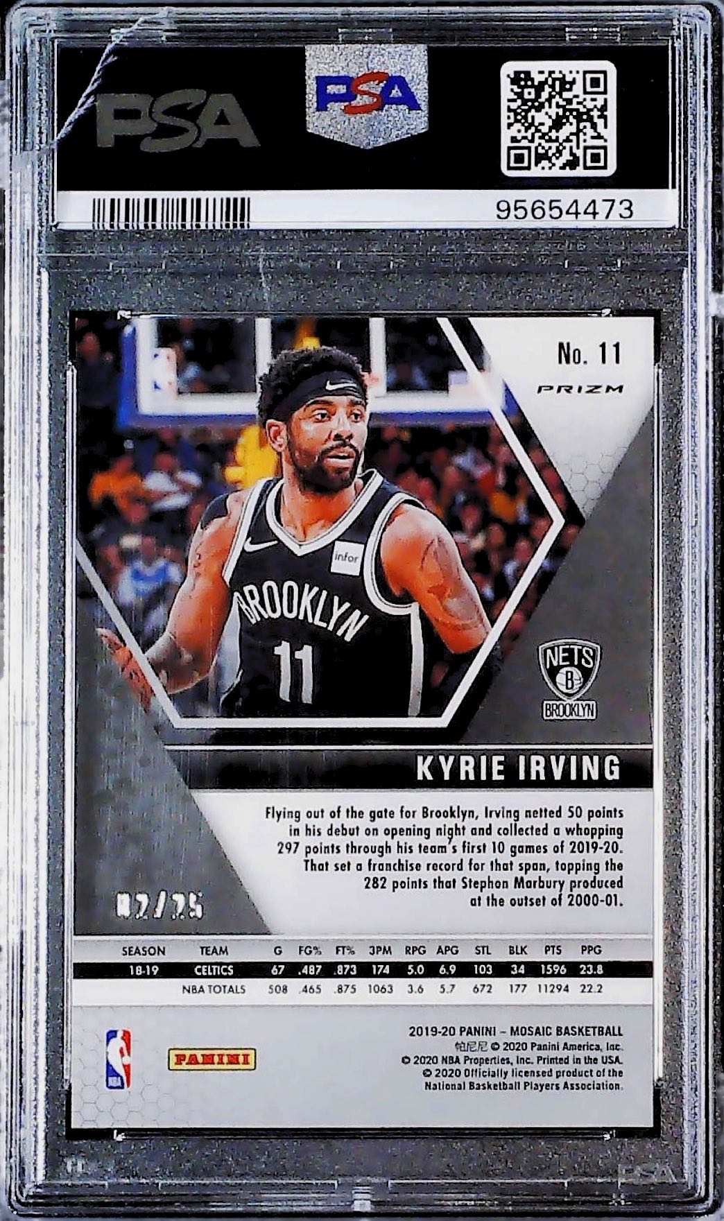 Kyrie Irving Orange Fluorescent /25 PSA 10