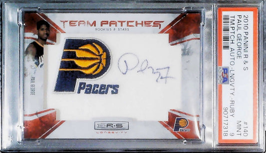 Paul George Team Patches Auto RC /49 PSA 9
