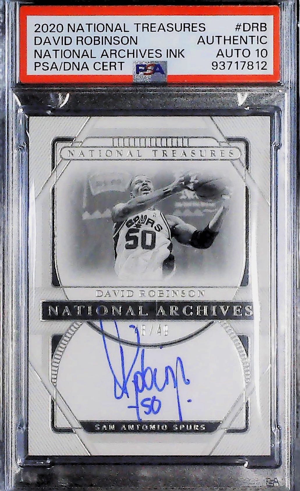 David Robinson Bational Treasures /49 PSA AUTH/10