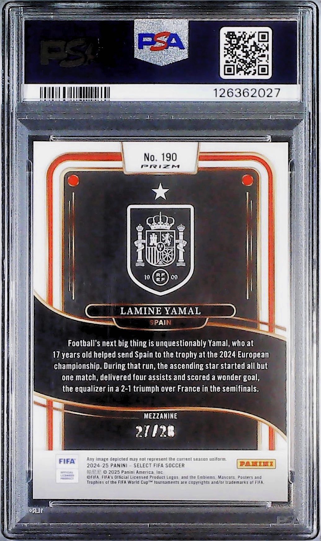 Lamine Yamal Jade Dragon Scale /28 PSA 9