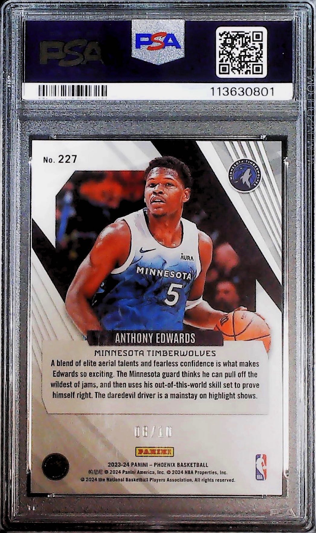 Anthony Edwards Phoenix /10 PSA 10