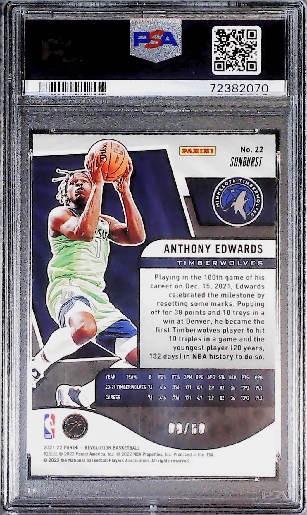 Anthony Edwards Revolution /60 PSA 10