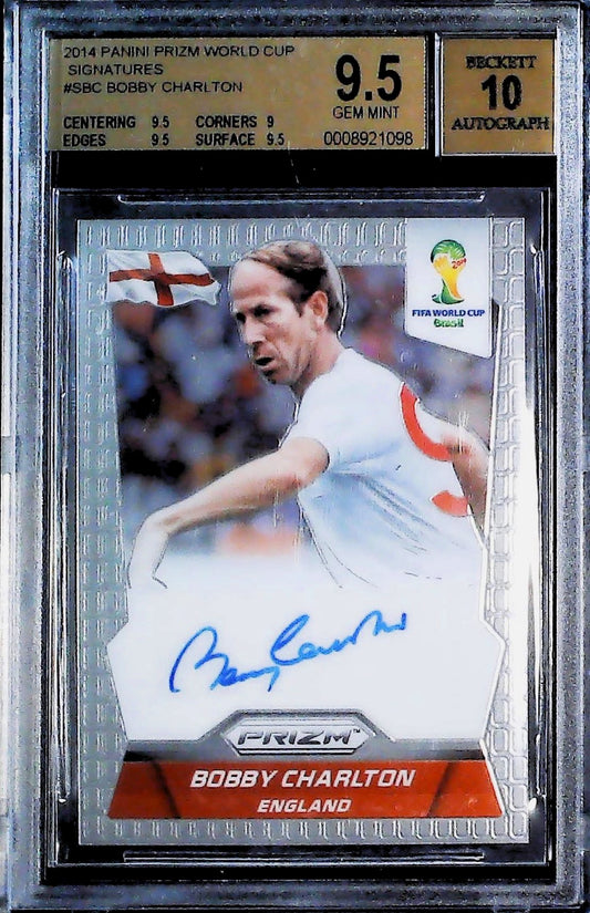 2014 BOBBY CHARLTON PRIZM WORLD CUP SIGNATURES