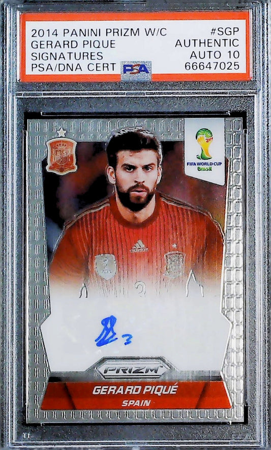 2014 PANINI PRIZM WORLD CUP SIGNATURES #SGP GERARD PIQUE SIGNATURES