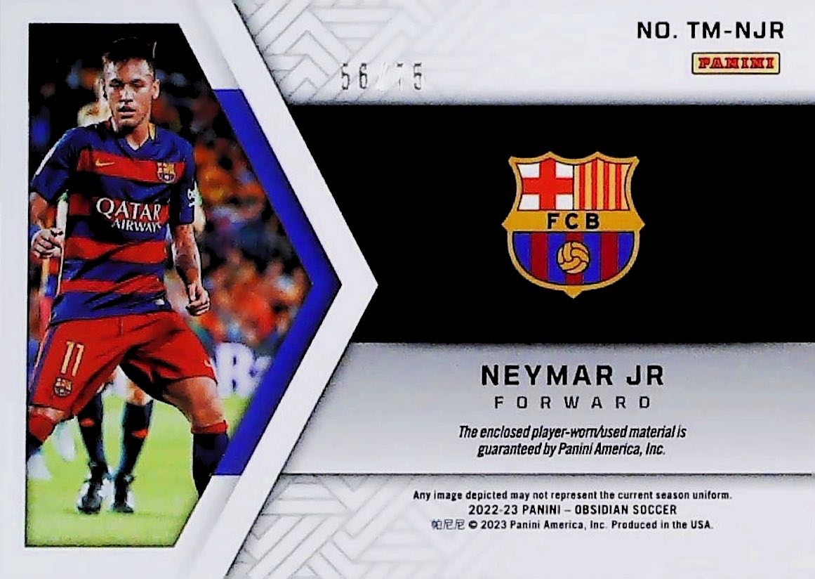 2022-23 TRIFECTA MATERIAL NEYMAR JR /75 #TM-NJR