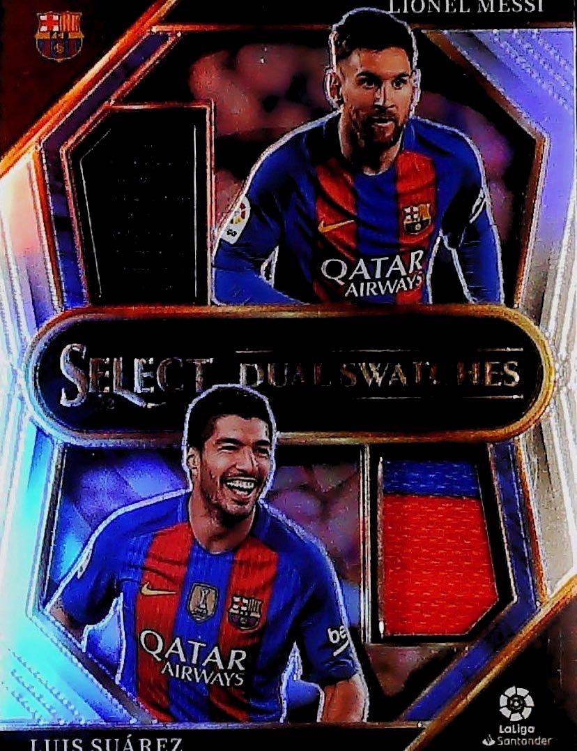 2022-23 DUAL SWATCHES LIONEL MESSI/LUIS SUAREZ #DS-MS
