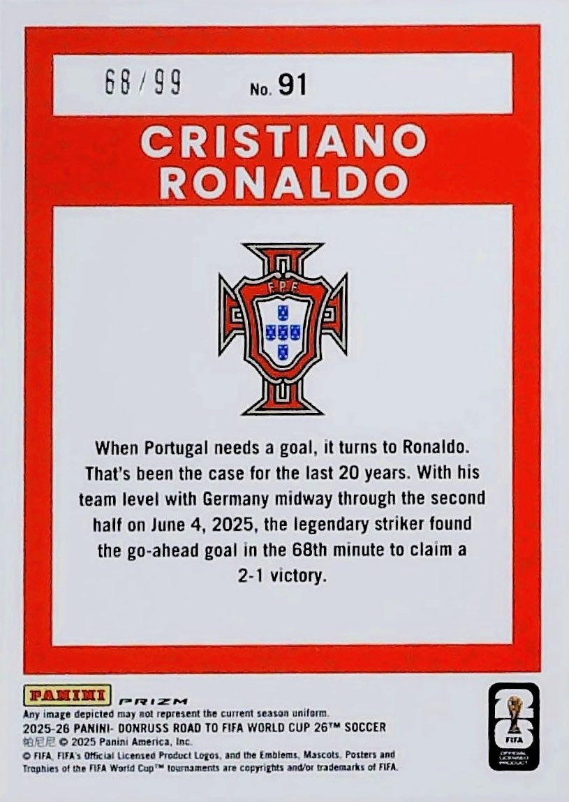 2025-26 CRISTIANO RONALDO DONRUSS OPTIC #91