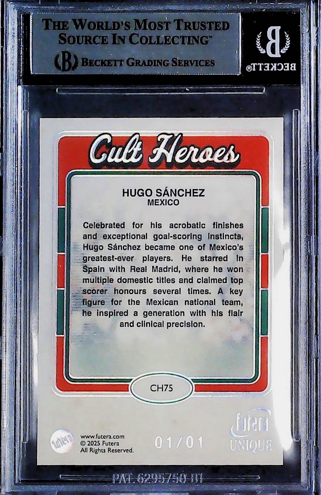 2025 HUGO SANCHEZ CULT HEROES DIAMOND 1/1 FUTERA&nbsp;