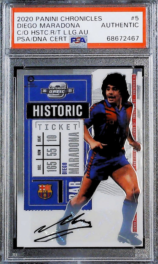 2020 PANINI CHRONICLES CONTENDERS OPTIC HISTORIC ROOKIE TICKET LA LIGA AUTOGRAPHS #5 DIEGO MARADONA