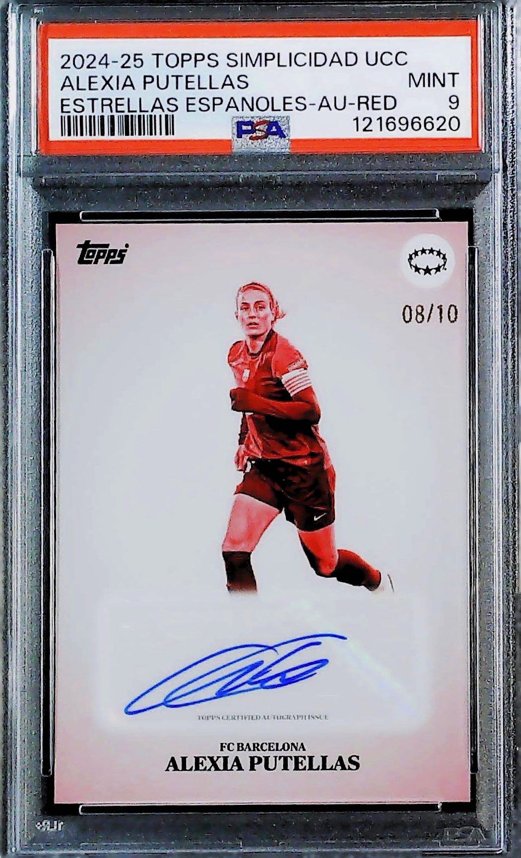 2024-25 TOPPS SIMPLICIDAD UEFA CLUB COMPETITIONS ALEXIA PUTELLAS ESTRELLAS ESPANOLES-AU-RED