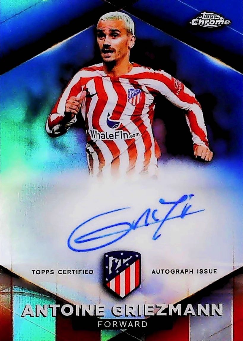 2023 ANTOINE GRIEZMANN TOPPS CHROME /20 ON CARD #AU-AG
