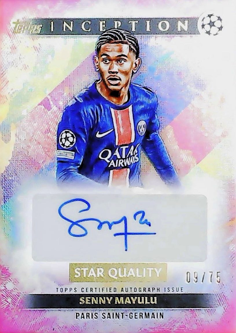 2025 SENNY MAYULU INCEPTION AUTOGRAPH /75 #SQA-SM