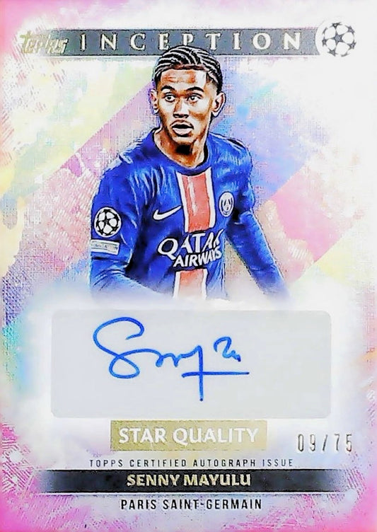 2025 SENNY MAYULU INCEPTION AUTOGRAPH /75 #SQA-SM