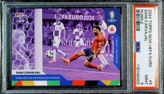 2024 TOPPS NOW UEFA EURO #6 DANI CARVAJAL PURPLE