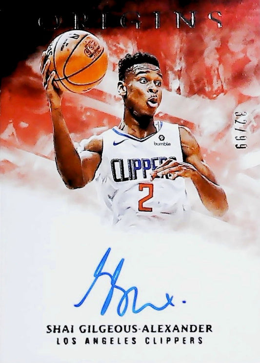 2018-19 ORIGINS AUTOGRAPH SHAI GILGEOUS-ALEXANDER /99 RC #OA-SGA