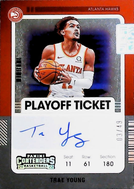 2021-22 PLAYOFF TICKET TRAE YOUNG #VT-TYG