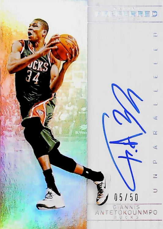 2014-15 GIANNIS ANTETOKOUNMPO PREFERRED AUTOGRAPH #518