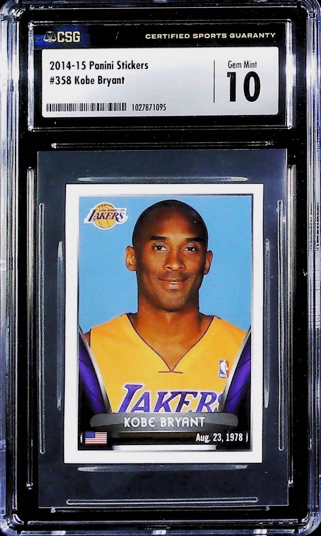 2014-15 PANINI STICKERS KOBE BRYANT #358