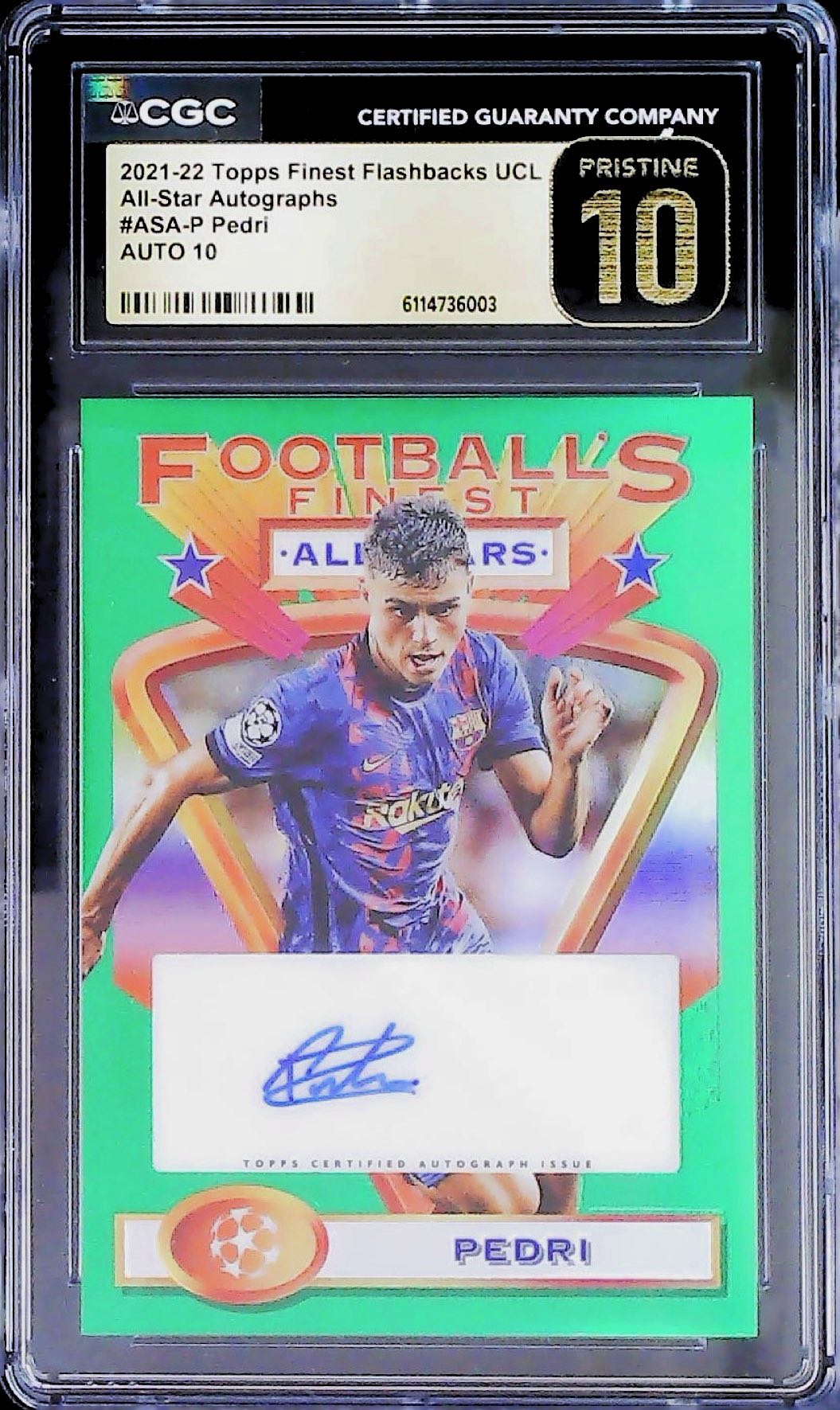 2022 TOPPS FOOTBALL FINEST 2021-22 #ASA-P CGC 10 PRISTINE