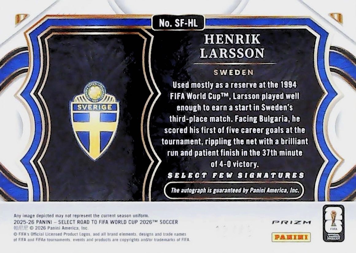 2026 HENRIK LARSSON AUTOGRAPH /49