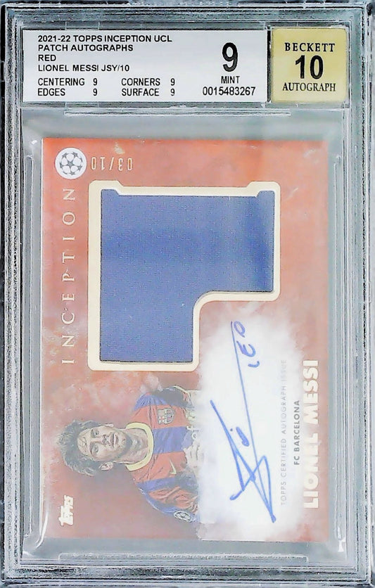2021-22 TOPPS INCEPTION UCL PATCH AUTOGRAPHS RED /10 #JSY/10