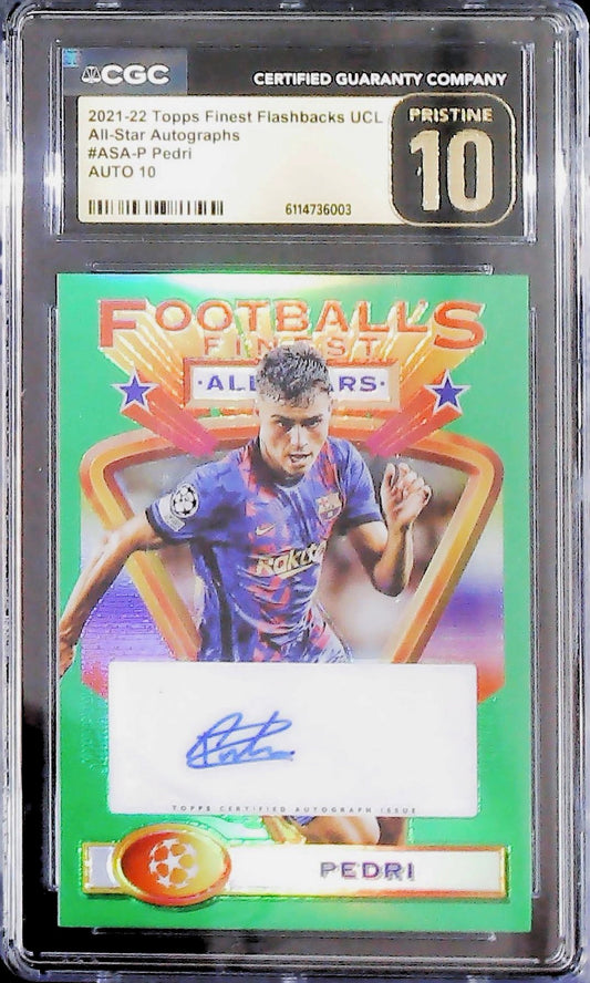 PEDRI TOPPS FINEST FLASHBAKCS /75 CGC 10 PRISTINE