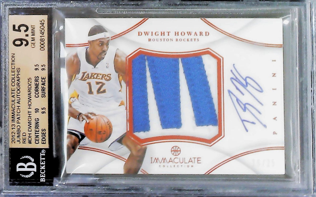 2012-13 DWIGHT HOWARD JUMBO PATCH IMMACULATE AUTOGRAPHS /25 #PP-DH