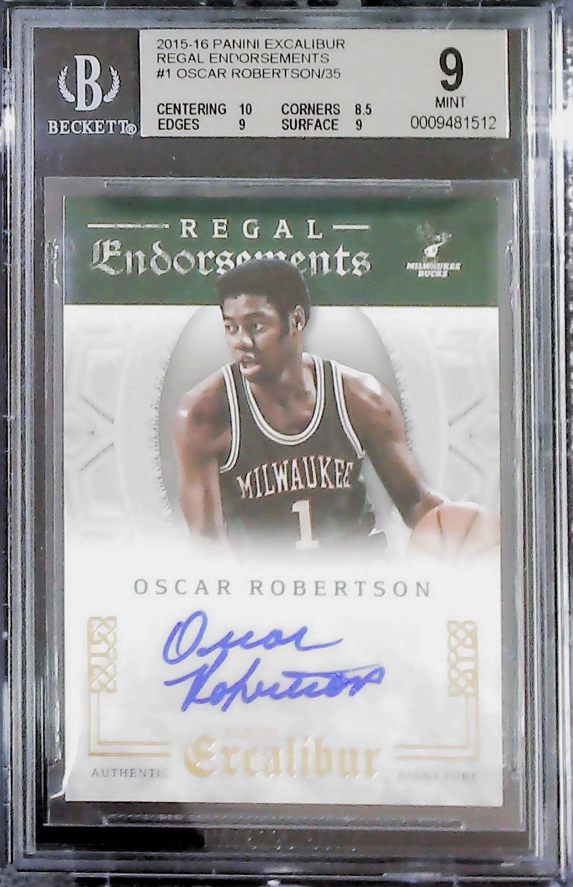 2015-16 OSCAR ROBERTSON EXCALIBUR /35 ENDORSEMENTS #RE-ORB