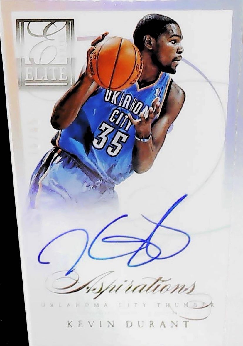2012-13 KEVIN DURANT ELITE ASPIRATIONES /65 AUTOGRAPH #29