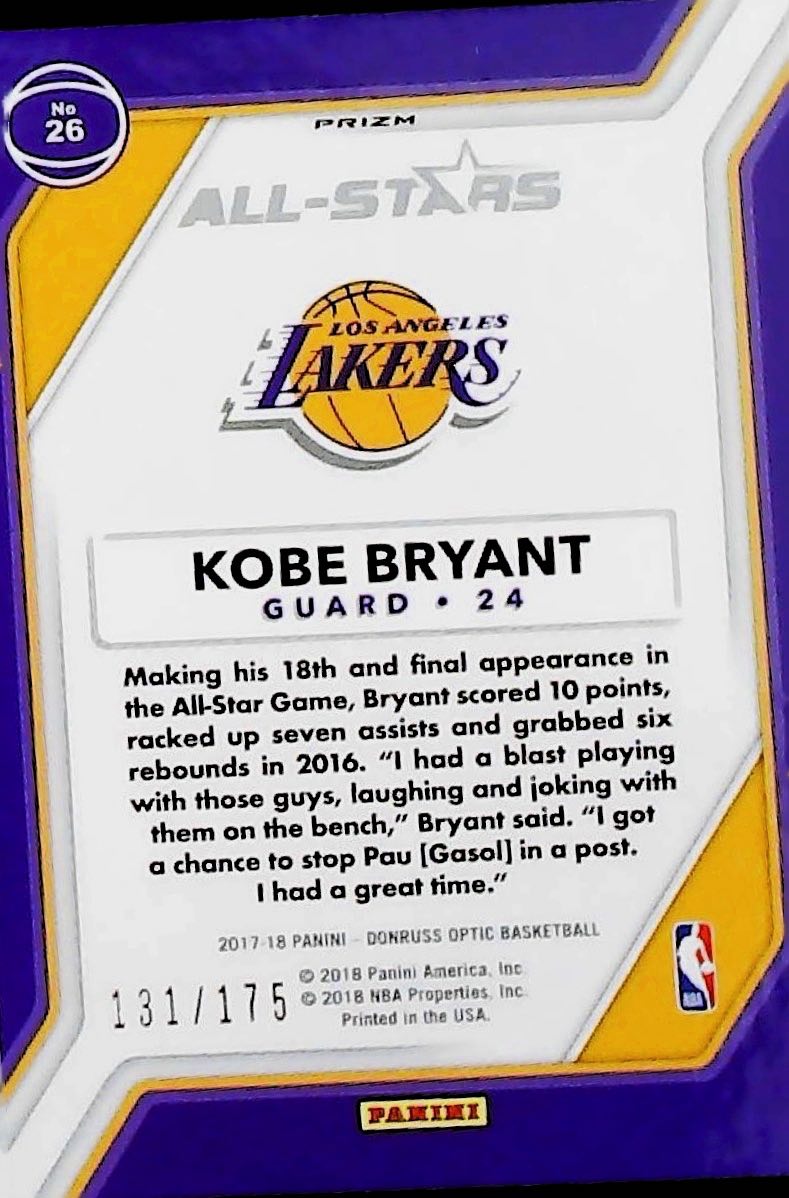 KOBE BRYANT ALL STARS OPTIC /175 GREEN #26
